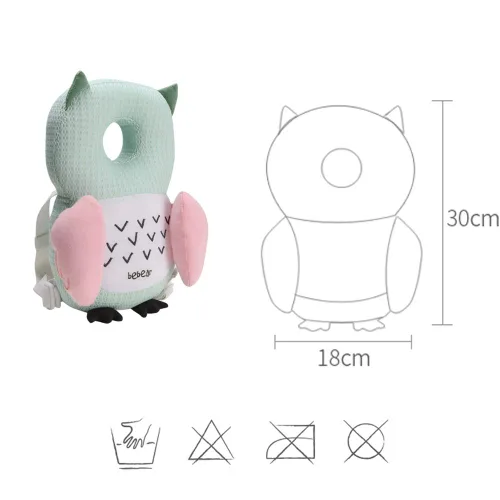 Vista 5 de Bebamour - Protector de cabeza para andadores de bebés pequeños, almohadilla de seguridad ajustable para bebés, mochila para gatear con correa