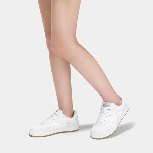 Vista 2 de STQ Zapatos de lona para mujer, con cordones, antideslizantes, cómodos, para caminar