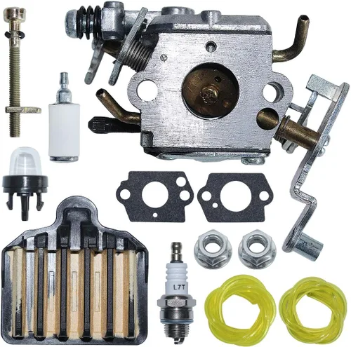 Vista 2 de C1M-W47 Carburador Aire Combustible Línea Ajustador Barra Kit Tuerca para Poulan Pro PP5020AV PP4818A Sierra 573952201,575296301