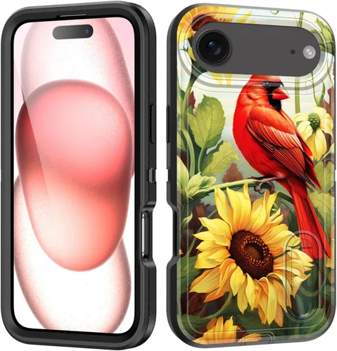 Vista 43 de Funda para iPhone Air con soporte integrado, a prueba de golpes, polvo y caídas, 3 capas, grado militar, funda protectora para iPhone Air de 6.5
