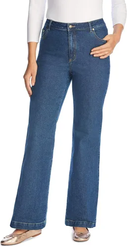 Vista 6 de Woman Within Jeans elásticos de pierna ancha para mujer, Multi