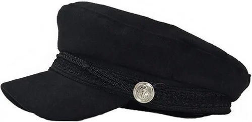 Vista 2 de Brcus Sombrero de marinero de capitán de yate para mujer, gorra de boina con pico