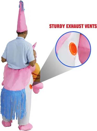 Vista 7 de HZGDEJTG Ropa inflable del montar a caballo blanco, ropa inflable para los adultos