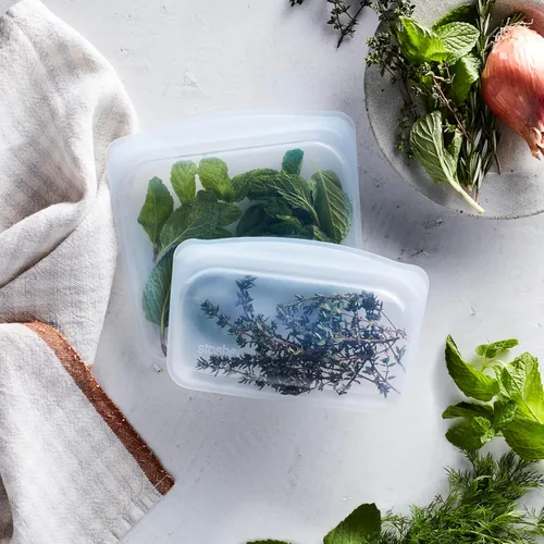 Vista 3 de Stasher Bolsas de silicona reutilizables para almacenamiento de alimentos Transparente