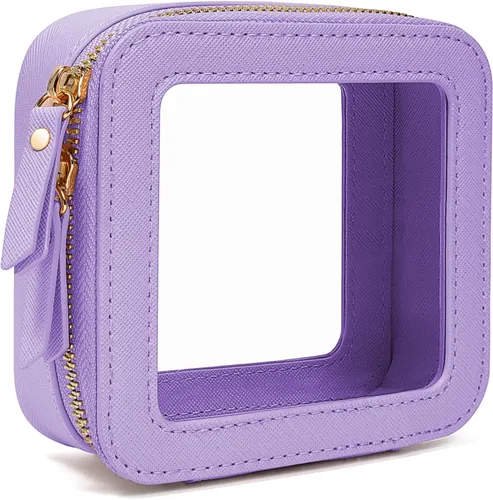 Vista 24 de LETGO Bolsas de Maquillaje Transparentes, Bolsa de Aseo Aprobada por la TSA con Cierre, Organizador de Maquillaje Transparente de Gran Capacidad