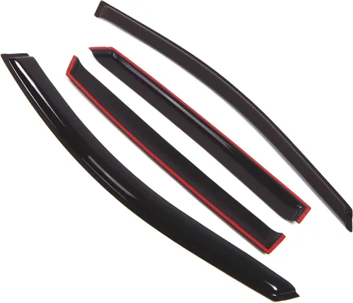 Vista 2 de Visor de ventana compatible con Hyundai Veracruz 2007-2012, DGWV2-263, deflector de montaje exterior, protector de lluvia, humo oscuro, juego de 4