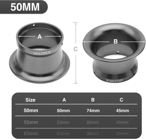 Vista 2 de 2 piezas de filtro de aire universal para motocicleta de alto rendimiento, repuesto de 1.969 in, filtro de aire para carburador PWK PE, Pit Bike
