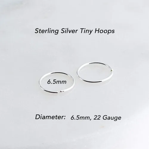 Vista 69 de Aretes de aro dorados y plateados para cartílago, nariz, tabique, oreja, hélix, tragus, joyería para mujer, hipoalergénicos, pequeños aros