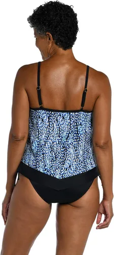 Vista 2 de Maxine of Hollywood Traje de baño tankini con cuello en V para mujer