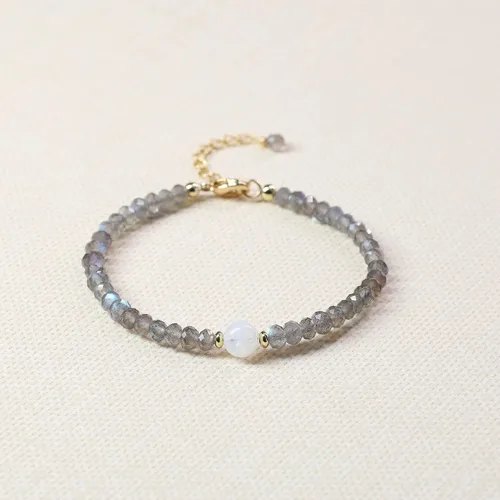 Vista 4 de COAI Pulsera simple de cristal curativo con cuentas para mujer