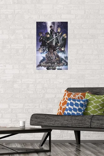 Vista 2 de Trends International Attack on Titan: Season 4 - Póster de pared Key Visual 2, 14.72 x 22.37 pulgadas, versión premium sin marco