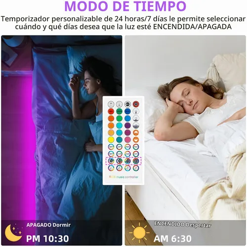 Vista 6 de RGBZONE Smart Bluetooth RGB LED Controlador para 4-PIN 5050/3528 Tira de luces