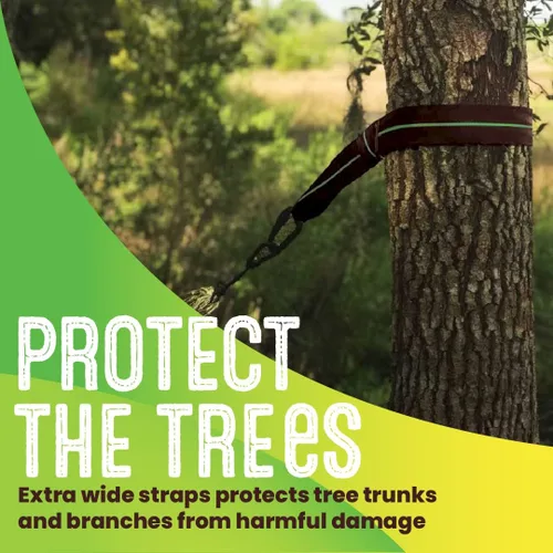 Vista 4 de Swurfer Correas de Árbol para Columpio y Hamaca – Kit de Colgado para Hamaca, Columpios de Árbol, Duradero, Resistente a la Intemperie, Libre
