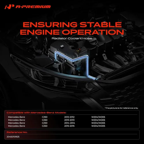 Vista 2 de A-Premium Desde el tanque de expansión hasta la manguera del refrigerante del radiador compatible con Mercedes-Benz C250 2012 2013 2014 2015