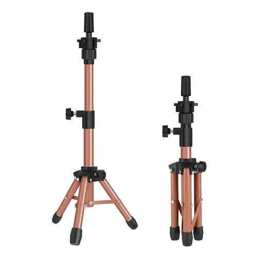 Vista 15 de AliLeader Soporte de cabeza de peluca de 25 pulgadas, soporte de cabeza de maniquí ajustable, trípode con cabeza ajustable, soporte de trípode