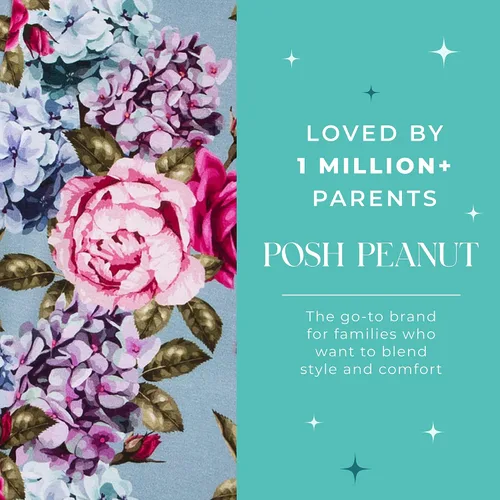 Vista 101 de Posh Peanut Pijamas para niñas, suaves, de viscosa de bambú para niños, pijamas a juego de manga larga para niñas