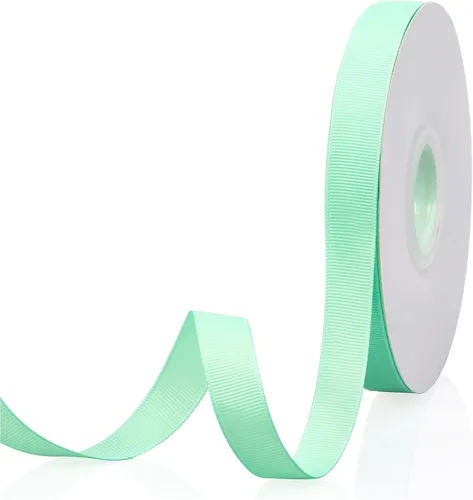 Vista 116 de Cinta de grogrén de doble cara de color liso azul bebé de 1-1/2 pulgadas x 50 yardas para envolver regalos, bodas, fiestas, manualidades, lazos