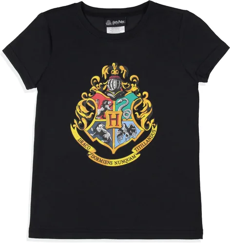 Vista 4 de Harry Potter Wizarding World Hogwarts Crest - Conjunto de pijama con pantalones cortos para niña