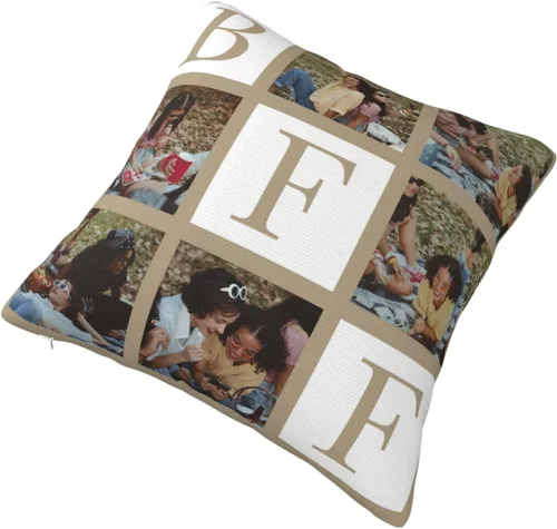 Vista 3 de Funda de almohada personalizada para regalos, funda de almohada personalizada con fotos, fundas de cojín para fotos, regalos personalizados
