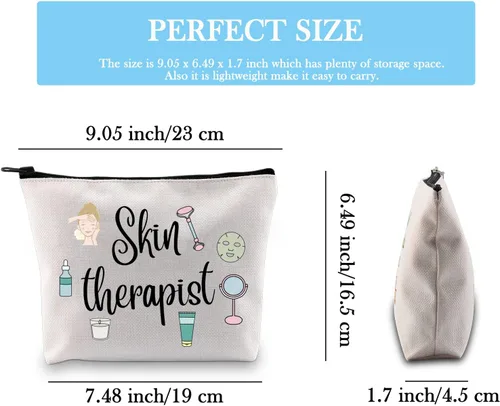 Vista 2 de GJTIM Terapeuta de la piel Regalo Técnico de cuidado de la piel Esteticista Bolsa con cremallera Terapeuta Regalo de agradecimiento para dermatólogo