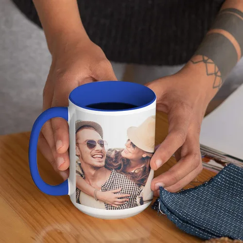 Vista 5 de Taza de café con foto personalizada, negra, 11 oz o 15 oz taza personalizada con imagen, texto, nombre - taza personalizada, regalos con fotos, Taza