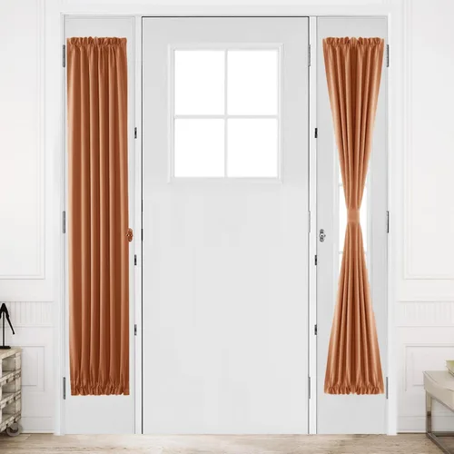 Vista 9 de DWCN Cortinas para Puertas Francesas – Cortinas opacas térmicas con bolsillo para barra para puertas con ventana de cristal, puertas de cocina