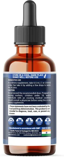 Vista 9 de Mecisco 2 paquetes de 1.0 fl oz – Gotas líquidas de ajenjo combinadas con nogal negro, clavo entero, berberina, leche Thislte, melón amargo y 5