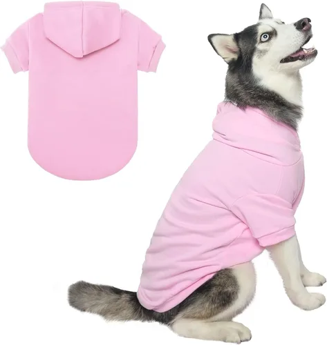 Vista 36 de BINGPET - Sudaderas con capucha de seguridad para perros, suéter para cachorros, abrigos para perros para clima frío, suéter con capucha abrigado