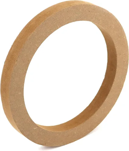 Vista 2 de QWORK Anillos espaciadores de altavoz de madera, 4 anillos de altavoz de MDF de 6.5 pulgadas para automóvil, anillos de madera de tweeter de MDF