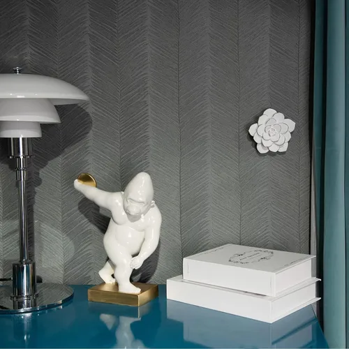 Vista 5 de Cynkeyee Escultura suculenta 3D para colgar en la pared, decoración de arte floral de resina de loto blanco para dormitorio, sala de estar, patio