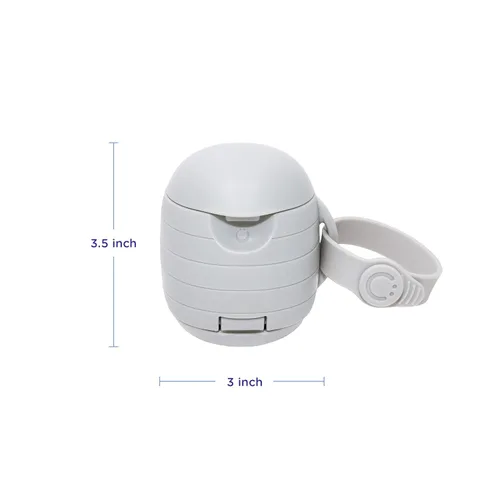 Vista 6 de Ubbi Porta Chupetes Dual para Llevar, Mantiene los Chupones del Bebé Limpios y Accesibles, Portátil para Viajar, Accesorio para Bolso de Pañales Gris