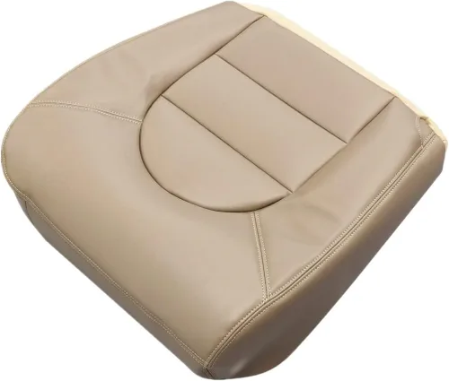 Vista 4 de GXARTS Fundas de asiento de cuero para parte inferior del lado del pasajero, color marrón compatible con Ford F250, F350, F450, F550, Lariat XLT