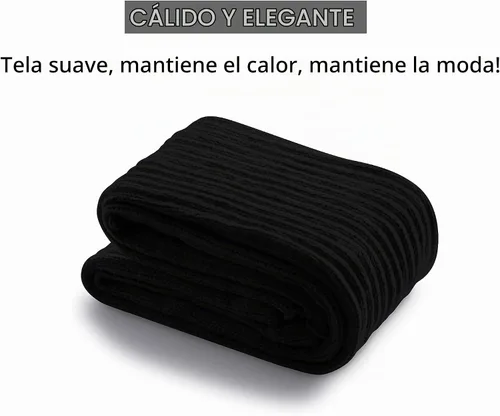 Vista 3 de Calentadores de piernas de talla grande para mujer, calcetines de punto por encima de la rodilla sin pies para muslos gruesos C01-negro/gris oscuro