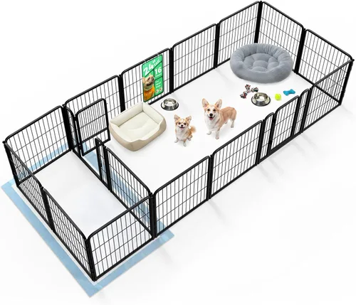 Vista 47 de FXW Homeplus Unleashed Corralito para Perros de Interior - Juego Sin Estrés y Seguro, Resistente de 24 Pulgadas 2 Paneles Corralito para Cachorros