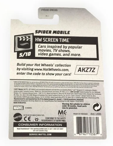 Vista 2 de Hot Wheels 2019 The Amazing Spider-Man Hw Tiempo de pantalla: Spider-Mobile (rojo/azul)