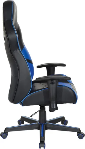 Vista 9 de OSP Home Furnishings Vapor - Silla ergonómica ajustable de piel sintética con respaldo alto y asiento de resorte helicoidal y flujo de aire