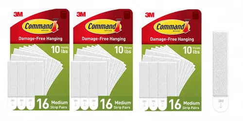 Vista 14 de Command Picture Hanging Strips, Sostiene hasta 12 lbs., 16 pares (32 tiras), uso en interiores