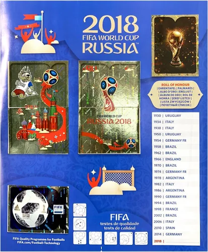 Vista 4 de Panini Copa del Mundo Rusia 2018, álbum de tapa dura 100% completo (pegado)