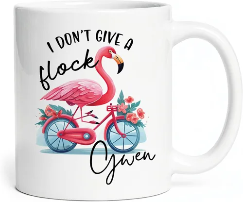 Vista 14 de Taza de flamenco personalizada 2023, Flock Of Flamingo Mug para cumpleaños de los amantes del flamenco, taza de café personalizada de flamenco