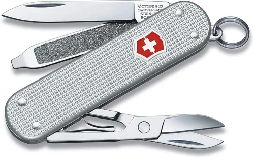 Vista 8 de Victorinox Classic SD - Cuchillo suizo militar, 7 funciones, camuflaje azul marino swiss army knife EDC pocket knife for men victorinox knives