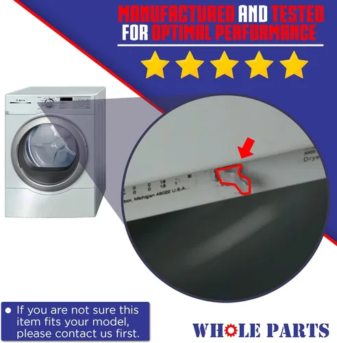 Vista 3 de Pestillo de puerta de secadora Whole Parts mejorado # 00491673 – Reemplazo y compatible con algunos secadores Bosch – Reemplaza AP3740824, 1107391