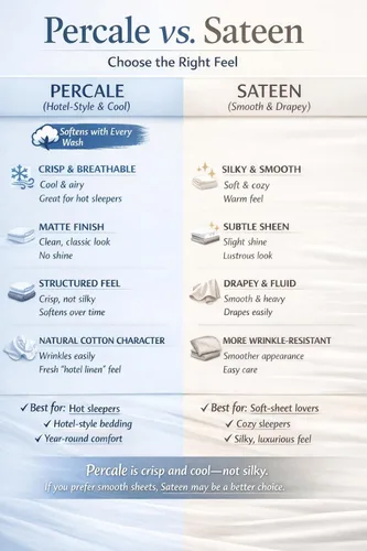 Vista 4 de Royal Tradition Cool and Crisp Percale Cotton 4pc Sheet Set (Full Size, Blue) Made in USA Breathable Classic Bed Sheets