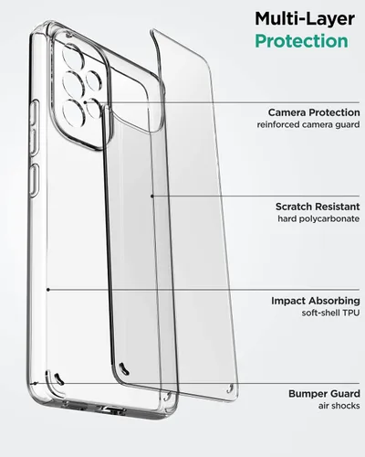 Vista 7 de Encased Funda para cinturón para Samsung A53 5G transparente con clip de funda (Galaxy A53-5G)