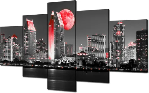 Vista 13 de Cawpom Louisiana Arte de Pared en Lienzo, 60x32 pulgadas, Impresión en Lienzo, Cuadros de Nueva Orleans Decoración de Pared, Puente Crescent City