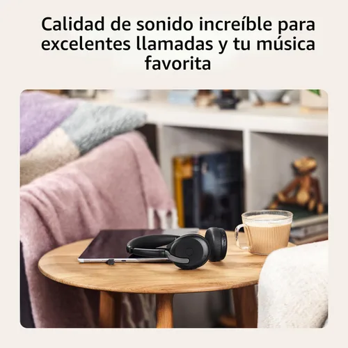 Vista 9 de Jabra Evolve2 65 Flex Auriculares Estéreo Inalámbricos - Bluetooth, Tecnología ClearVoice con Cancelación de Ruido y ANC Híbrido - Certificado