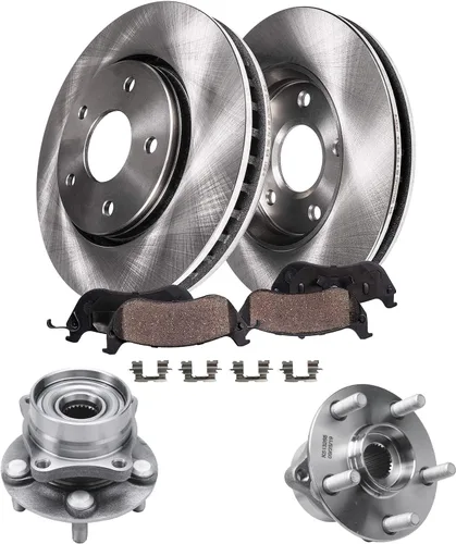 Vista 84 de Detroit Axle - Kit de suspensión delantera 4WD para Nissan Frontier Pathfinder Xterra, 2 cubos de rodamientos de ruedas, 2 brazos de control