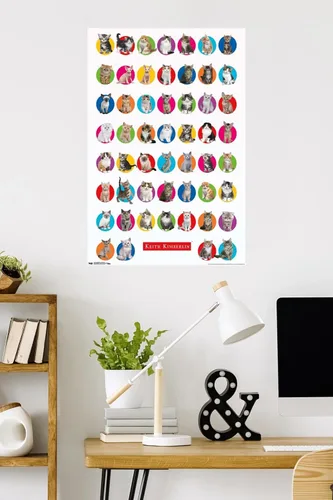 Vista 11 de Trends International Keith Kimberlin - Póster de pared de cuadrícula de gatito, 14.725 x 22.375 pulgadas, versión enmarcada de madera de granero