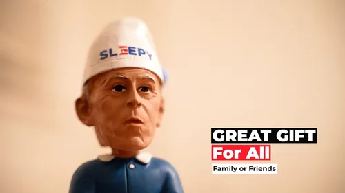 Vista 5 de Pesky Patriot Sleepy Joe Biden Bobblehead - Regalo de broma divertido anti-Biden para conservadores y republicanos