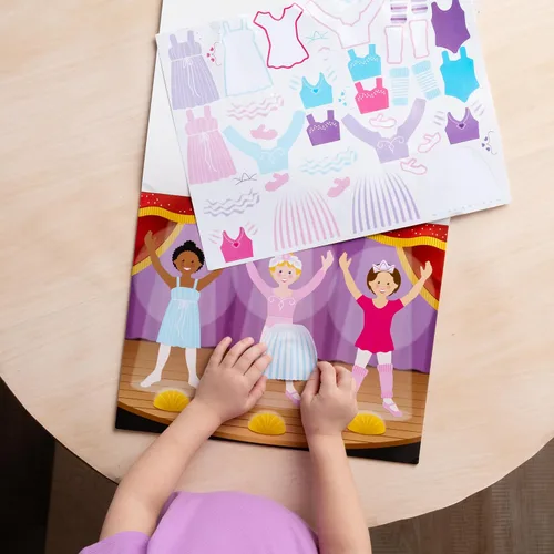 Vista 2 de Adhesivos reutilizables de ropa "Dress-up" de Melissa & Doug, Multicolor