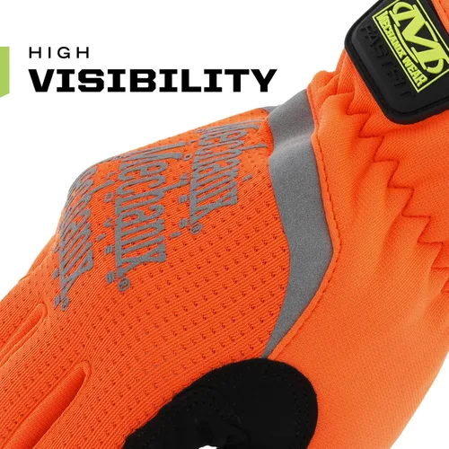 Vista 2 de Guantes FasFit de seguridad fluorescentes y reflectantes Mechanix Wear (anaranjado)